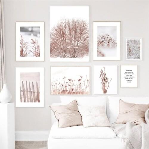 Diamond Painting Plant Nature Winter Snow Landscape Picture Wall Art Minimalist Modern Nordic Posters and Prints for Home Decor