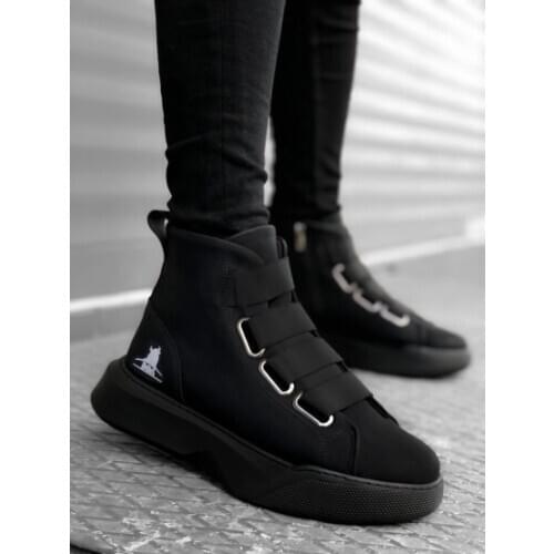 Babba B0142 Banded Mens High Sole Sport Boots Solid Stylish Comfortable Style Winter