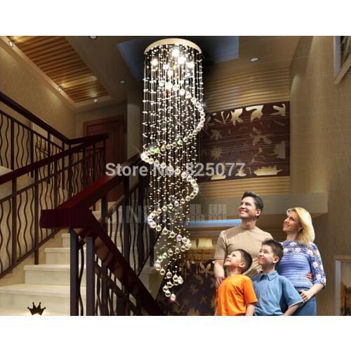 Free shipping holiday sales suprise price guaranteed 100% spiral design Dia600*H3000mm contemporary crystal chandelier DJ3