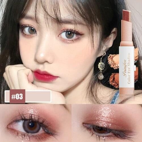 Gradient Glitter Eye Shadow Stick 2-tone Shadow Pen Fast Makeup Cosmetics for Women Modification WH998