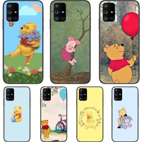 Winnie Pooh Bear Phone Case Hull For Samsung Galaxy A50 A51 A20 A71 A70 A40 A30 A31 A80 E 5G S Black Shell Art Cell Cove funda
