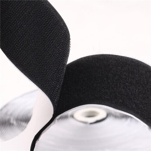 40mm width Black and White self Adhestive Hook And Loop Strips Set With Super Sticky Glue Nylon Fabric Fastener MST03/04-4