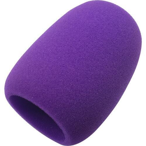 Purplr Black Soft Foam Microphone Cover Mikrofon Windscreens & Sponge Wireless Wired MIC Accessories 3.8*7.0cm