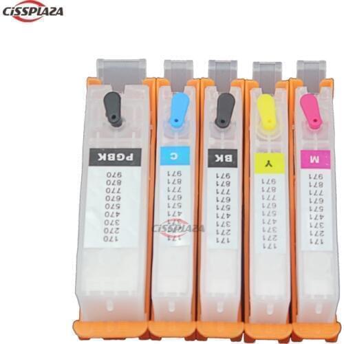 CISSPLAZA 5pcs Empty Refillable ink Cartridge PGI670 CLI671 670XL compatible For MG6860 MG5760/6865/5765 TS6060/TS5060