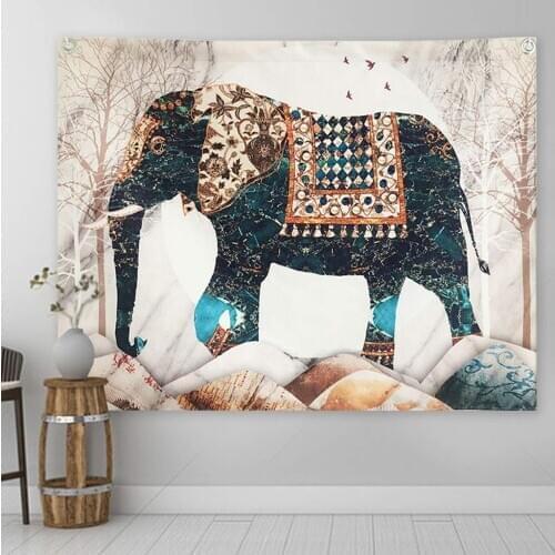 Decorative Cloth Background Wall Cloth Elephant Tapestry