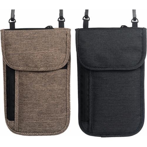 Nosii Neck Hanging Travel Passport Cover Wallet ID Credit Card Holder Storage Bag Money Clutch Carry Pouch RFID Card Holding