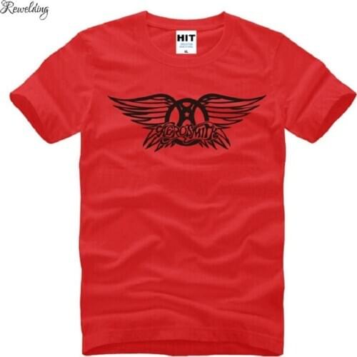 New Summer AEROSMITH DREAM ON CAT Rock T Shirts Men Cotton Short Sleeve Mens T-Shirt Fashion Male Hip Hop Rock Roll Top Tees
