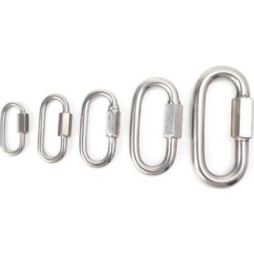 Hot Sale Lock Screw Climbing Gear Carabiner Quick Links Safety Snap Hook Carabiner Travel Kit Camping Equipment High Quality