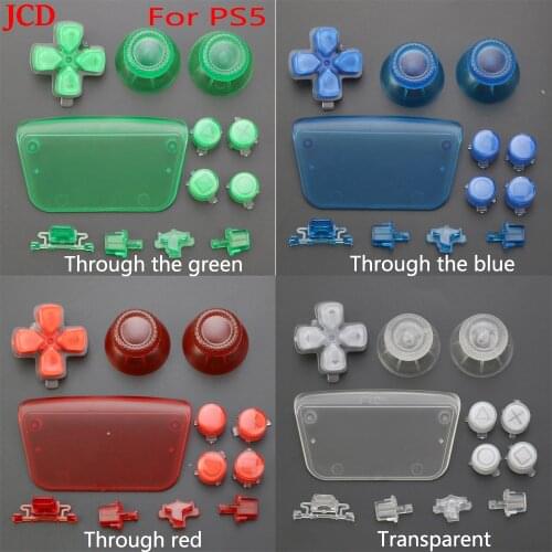 JCD 10pcs Funda de repuesto para mando de PS5, cubierta de carcasa con tecla de botón de Color