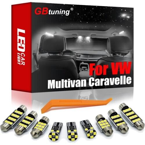 GBtuning Canbus LED For Volkswagen VW Multivan Caravelle MK5 MK6 T5 T6 2003-2018 Vehicle Lamp Interior Reading Room Light Kit