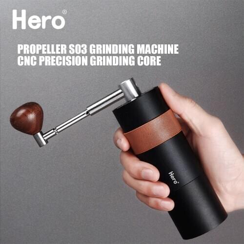 S03 Manual grinding Mini Coffee Grinder Portable Coffee milling Burr grinding machine Stainless Steel Hand Burr Mill Grinder