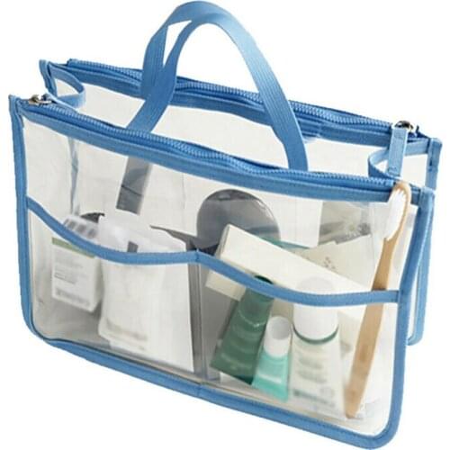 Fashion Women Clear Tote Bag EVA Handbag Shoulder Transparent Beach Bag Ladies Travel Bags Female Tote Transparent Cosmetic Bag