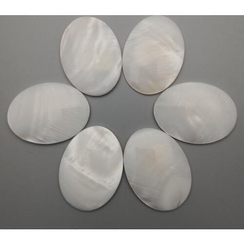 Fashion natural stone shell ring accessories oval cab cabochon 30x40MM 10pcs/lot charm beads for Jewelry making Free shipping