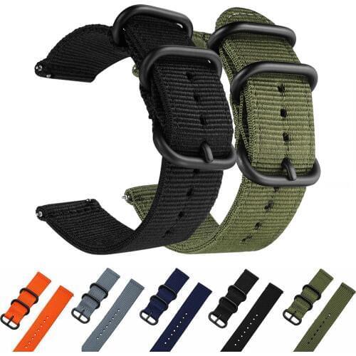 Nylon canvas Strap for Xiaomi huami Amazfit Stratos 3 2 2S /PACE/GTR 47MM Watch Band for Huawei Watch GT GT2 46mm Straps