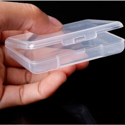 2021 New Rectangular Plastic Clear Transparent Storage Box Collection Container Organizer