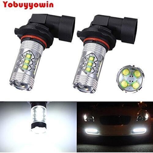 New White 9005 HB3 80W LED Cree Chips Projector Fog Lamp Bulb DRL Driving Light For For 2014 Ford F-150 F-250 F-350 F-450 F-550