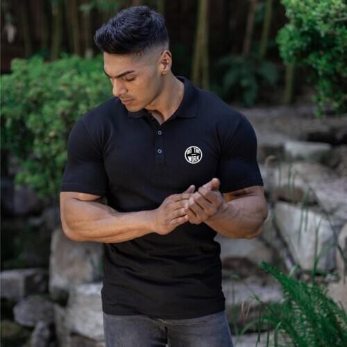 New Brand Casual Polo Shirts Short Sleeve Men Summer Cotton Breathable Gym Bodybuilding Fitness Slim Fit Tops Tees