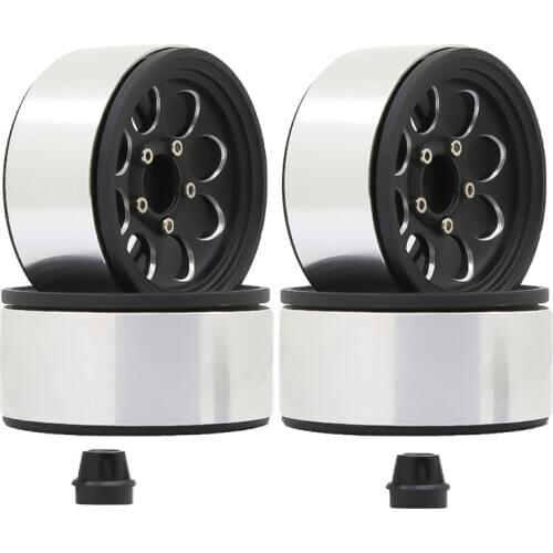 Metal Alloy 1.9 Beadlock Wheel Rims 4pcs for 1/10 RC Crawler Axial SCX10 90046 AXI03007 Traxxas TRX-4