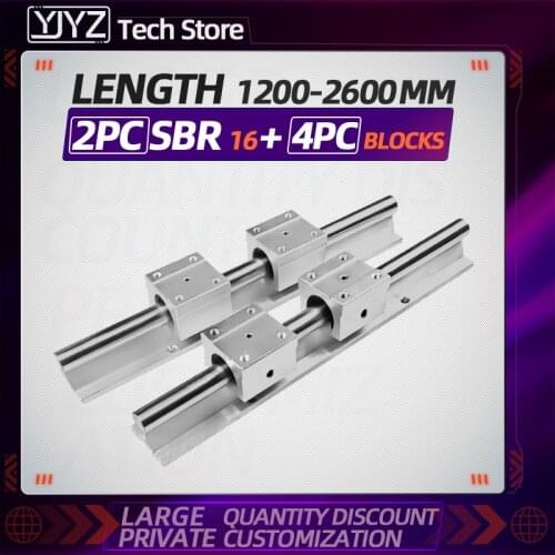 Factory direct sales of high quality four SBR16 sliders + two SBR16linear guide optical axis (1200~2600mm) multiple options