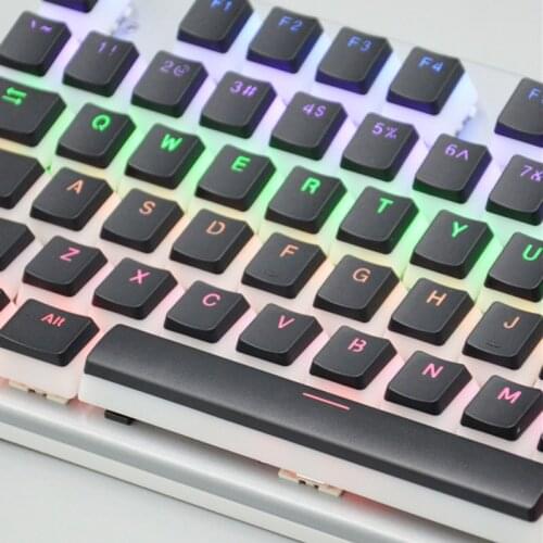 Pudding PBT Doubleshot Keycap Milk White Pink Black GH60 Poker 87 Tkl 104 108 Ansi Iso Keys OEM Profile Backlight Keycaps