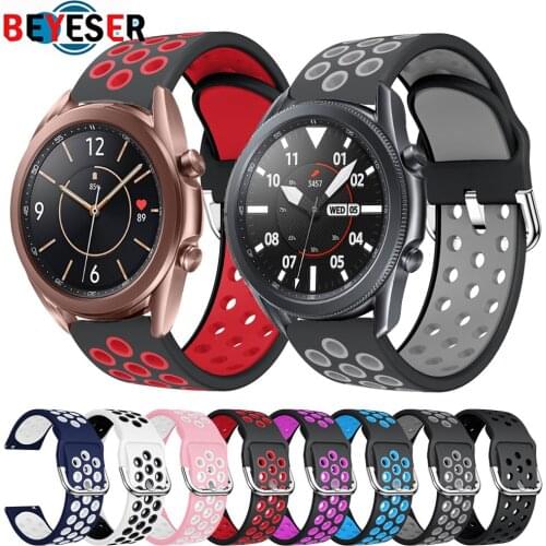 20/22mm Soft Silicone Watch Strap For Samsung Galaxy Watch 3 41mm Smart Watch Sport Bracelet For Galaxy Watch 3 45mm Wrist Band