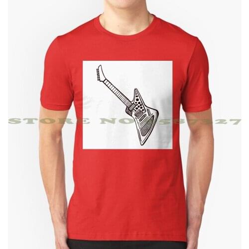 Rock It Summer Funny T Shirt For Men Women Guitar Metal Heavy Metal Black And White Lime Art Cool Rock 80 S 1980 S Iconic Pop