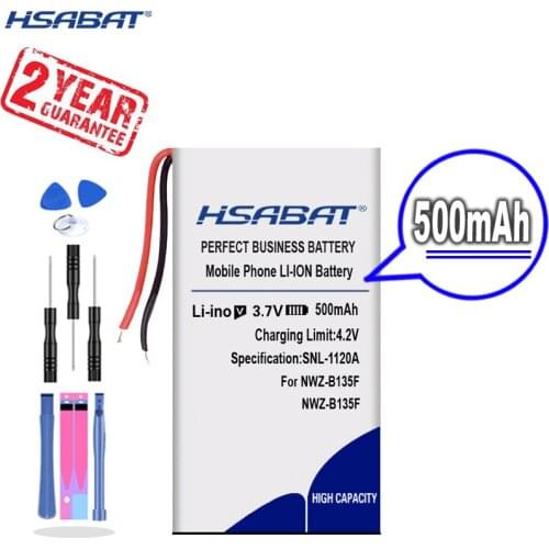 New Arrival [ HSABAT ] 500mAh Replacement Battery for Sony NWZ-B135F B152 NWZ-B172F NWZ-B162F B173F B183F MP3