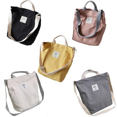 Women Fashion Casual Canvas Multifunctional Messenger Bag Ladies Shoulder Bags Bookbag Large Shopping Bag Tote