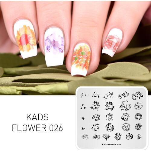 KADS Nail Art Stamping Image Plate Flower Template Manicure Nail Stencil Tool Templates DIY Image Nail Art Decorations Stamp
