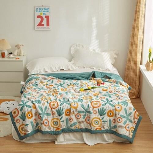 Printing Comfortable and soft Bedspread Summer Quilt Blanket Comforter Home Textiles