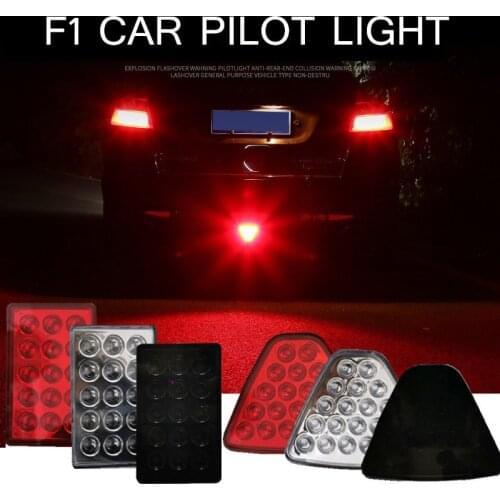 Universal 12V Triangle Car Brake Lamp 20LED Red F1 Style Car Offroad Low Third Brake Stop Light Day Light For Honda Mugen