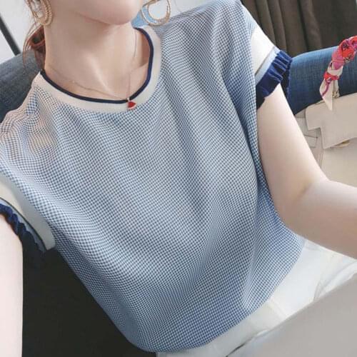 Womens 2021 summer new Korean loose and versatile short sleeve top foreign style small shirts 0404