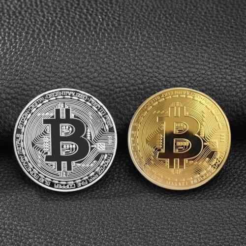 1PCS Creative Souvenir Gold Plated Bitcoin Coin Physical Gold Collectible BTC Coin Art Collection Physical Commemorative Gift