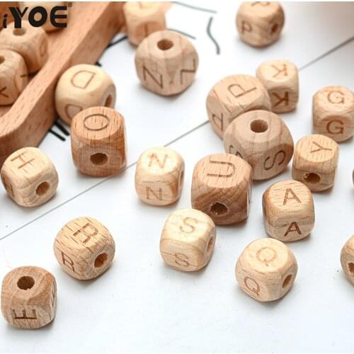 10/30/50pcs 10mm 12mm Natural Wood Letter Beads Loose Spacer Alphabet Bead For Jewelry Making Initial Bracelet Keychain Supplies
