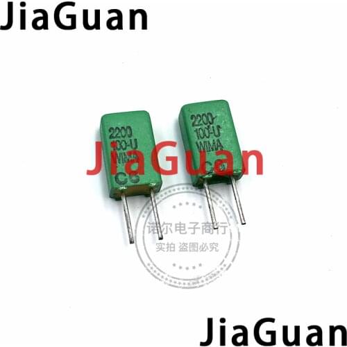 20pcs NEW green WIMA FKP02 0.0022uF/100V P2.5MM audio film capacitor fkp02 222/100v FKP2 100V 2200PF 100v222 2.2NF
