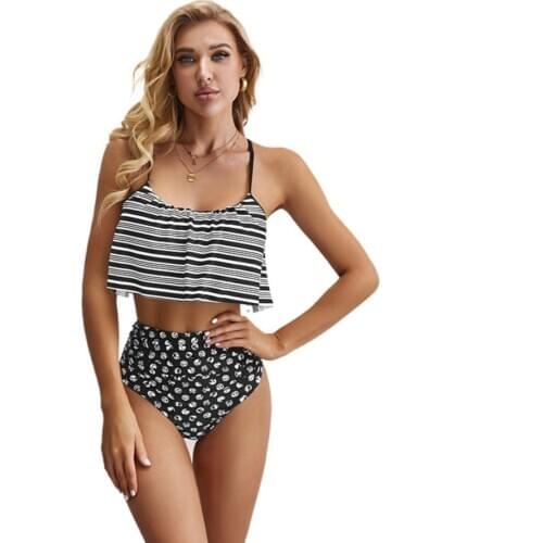 2020 Sexy Condole Bele Flouncces Brazilian Bikini Swimsuit Women Swimming Set Padded Push Up Swimwear Stylish 2 Piece Beach Suit