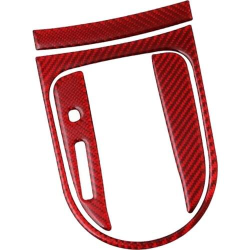 3pcs/set Carbon Fiber Car Gear Shift Frame Cover Trim Stickers for Ford