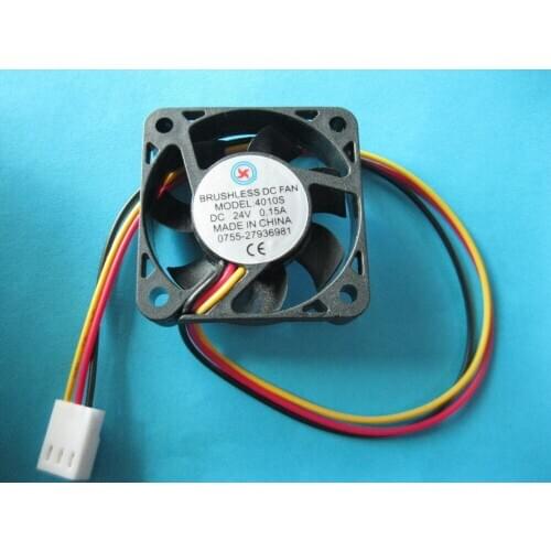 6 Pcs Brushless DC Cooling Fan 24V 4010S 7 Blades 3 wires 40x40x10mm