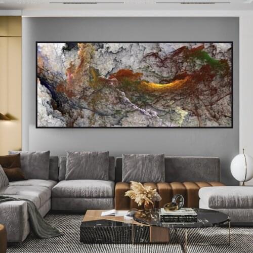 Rust Cloud Abstract Oil Painting Grey landscape Wall Picture For Living Room Canvas Modern Art Poster And Print