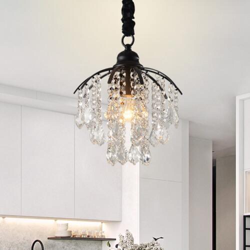 American Crystal Chandelier Corridor porch Cloakroom Creative Balcony Small chandelier Restaurant Study Bedroom E27