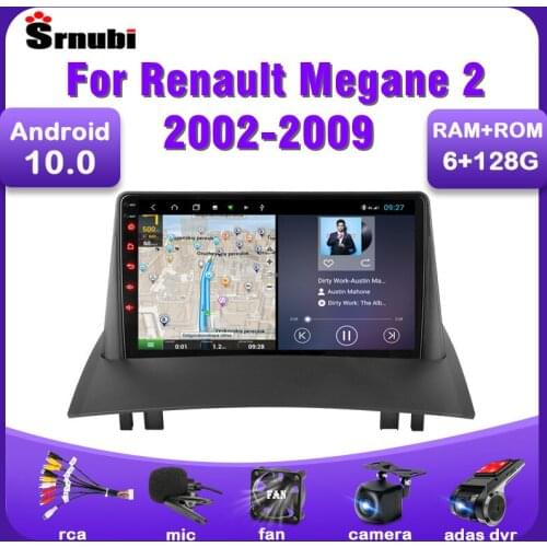 Android 10 2 Din Car Radio For Renault Megane 2 2002 - 2009 car audio Multimedia Video Player speakers GPS Navigation RDS Stereo