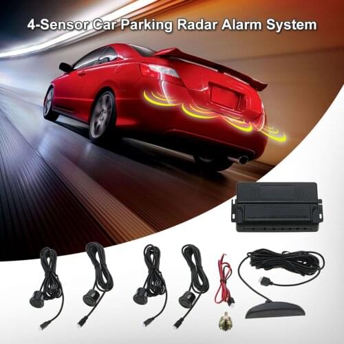 Car Auto 4-Sensor Parking R-adar Kit Car Reverse Backup R-adar System Car Reverse Parking R-adar System with LED Digital Display