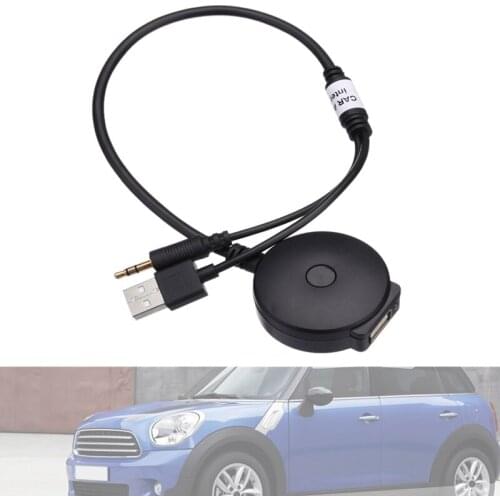 Car Wireless Bluetooth Audio AUX and USB Music Adapter Cable for BMW Mini Cooper