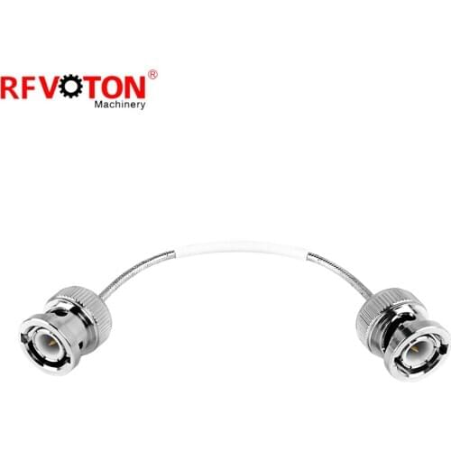 Free shipping 2pieces BNC male crimp rf connector for 086 Semi Flexible Cable Assembly 1m 2m length