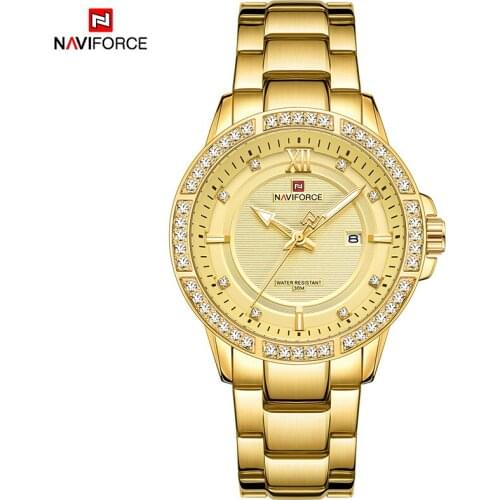 NAVIFORCE Men Luxury Gold Sport Watches Quartz Date Clock Watches Man Business Military Waterproof Wristwatch Relogio Masculino