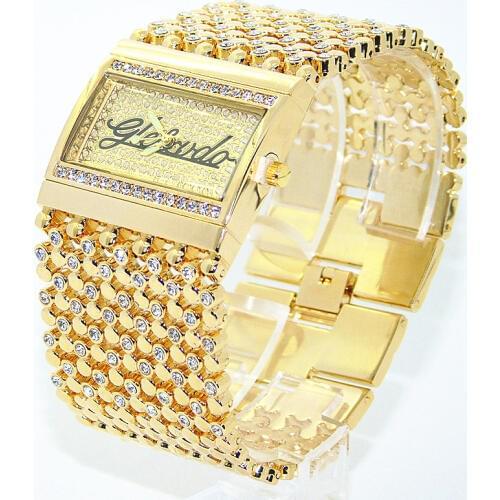 2018 G&D Luxury Brand Womens Watches Luxury Crystal Ladies Bracelet Watches Womens Quartz Wristatches Clock relogio feminino