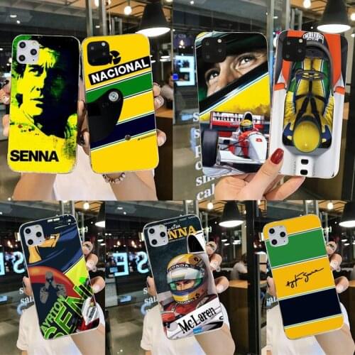 Racing Ayrton Senna Phone Case For iphone 12 11 Pro Max Mini XS Max 8 7 6 6S Plus X 5S SE 2020 XR Silicone Soft cover