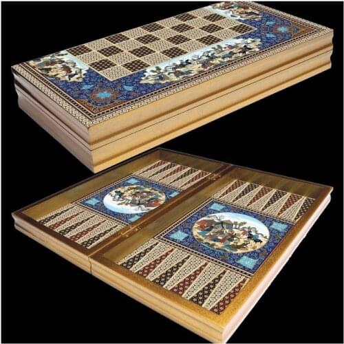 Wooden Backgammon Board Chess Checker Board Game Backgammon Gift for Men Fantastic Leaf Patterned Backgammon Birthday Gift
