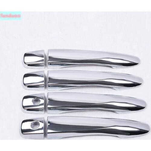 FUNDUOO For Nissan Navara NP300 2014 2015 2016 2017 New Chrome Side Door Handle Cover Trim Sticker Car Accessories