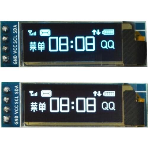 IC I2C 0.91 128x32 Blue OLED LCD Module 3.3v 5v For PIC Cable OLED SSD1306 Inch For Ardunio Communicate Data 0.91 D7E7